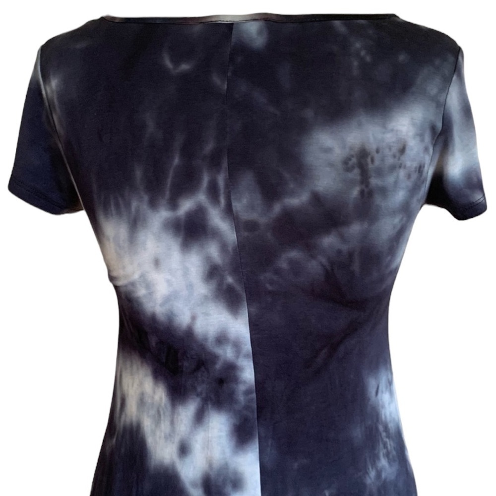 ROLLA COSTER Small Tie Dye Blue short sleeve T-shirt Dress - Picture 6 of 16